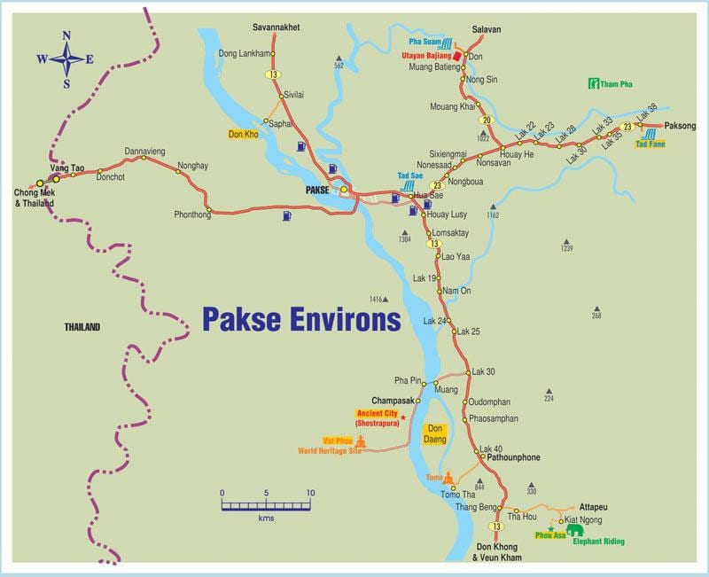 რუკა pakse ლაოსი