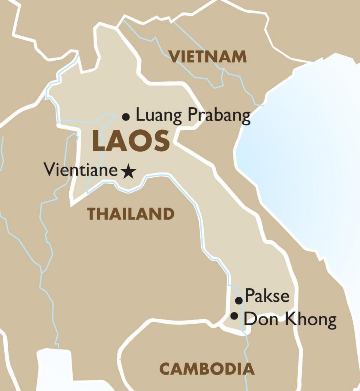 რუკა დედაქალაქში ლაოსი 