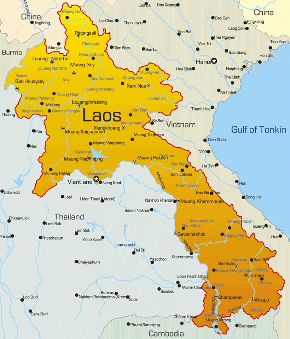 ლაოსი რუკაზე