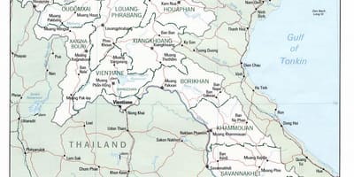 რუკა ლაოსი მოგზაურობა