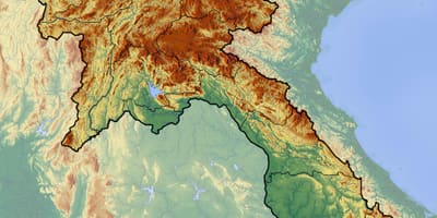რუკა ლაოსი ტოპოგრაფიული