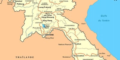 რუკა სამხრეთ ლაოსში